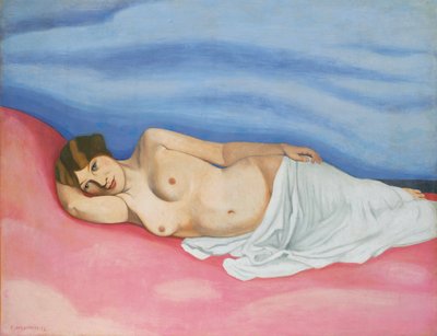Tilbakelent kvinnelig naken, 1913 av Felix Edouard Vallotton
