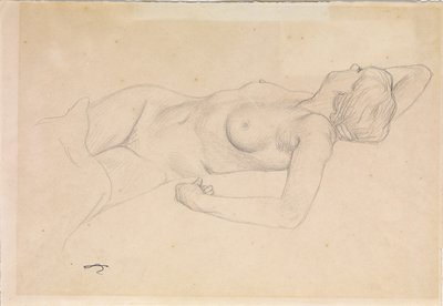 Liggende naken av Felix Edouard Vallotton