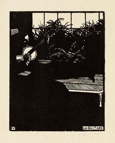 The Guitar, fra serien "Musical Instruments", V, 1897 av Felix Edouard Vallotton