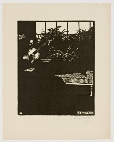 The Guitar, fra serien "Musical Instruments", V, 1897 av Felix Edouard Vallotton