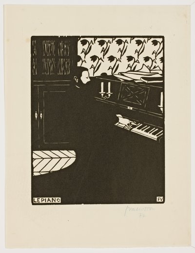 The Piano, fra serien "Musical Instruments", 1896-97 av Felix Edouard Vallotton