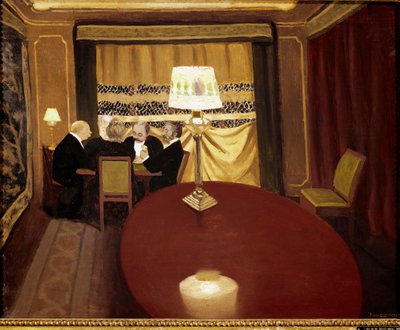 Pokerspillet. Maleri av Felix Vallotton (1865-1925) av Felix Edouard Vallotton