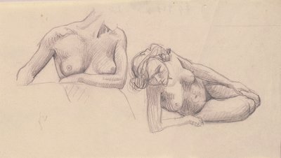 To studier av kvinnelige nakenbilder av Felix Edouard Vallotton