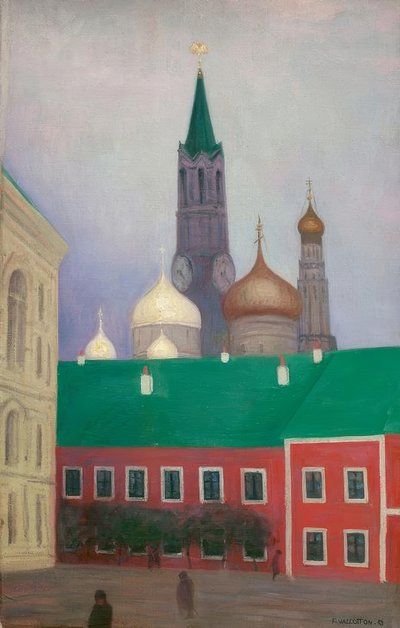 Utsikten tatt i Kreml om kvelden av Felix Edouard Vallotton