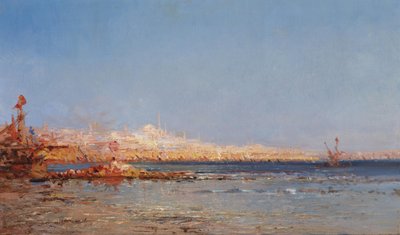 Utsikt over Konstantinopel, ca. 1911 av Félix Ziem