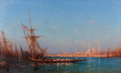 Utsikt over Istanbul, andre halvdel av 1800-tallet. av Félix Ziem