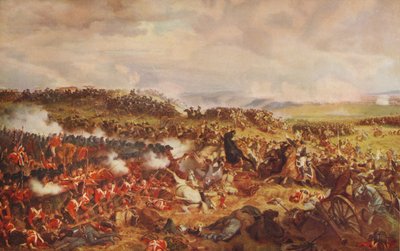 Anklagen for de franske kuirassierne ved Waterloo, 1874, c1915 av Felix Henri Emmanuel Philippoteaux