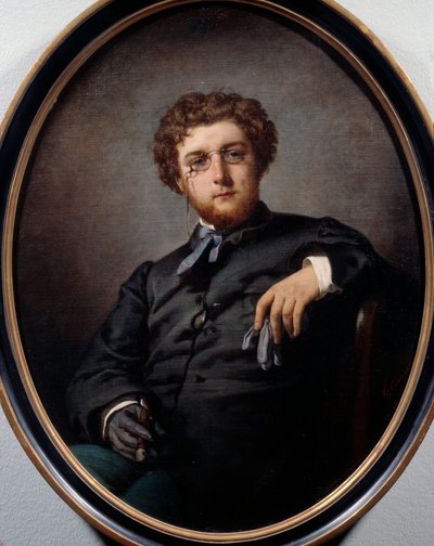Portrett av George Bizet (1838-1875), fransk komponist. Maleri av Felix Henri Giacomotti (1828-1909). Paris, Musee Carnavalet. av Felix Henri Giacomotti
