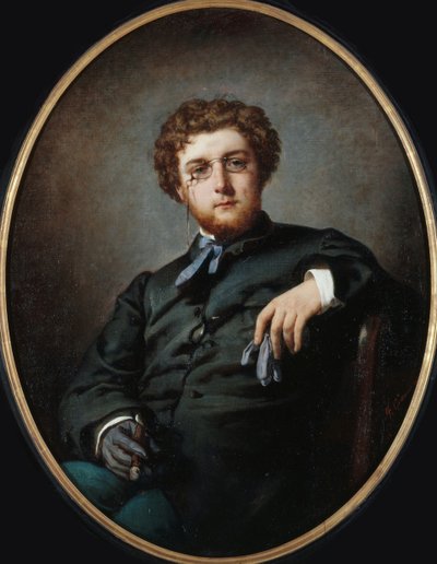 Portrett av komponisten Georges Bizet 1838-1875, ca 1865. av Felix Henri Giacomotti