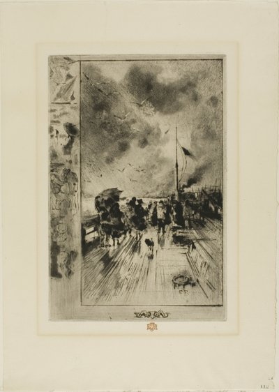 En brygge i England av Felix Hilaire Buhot