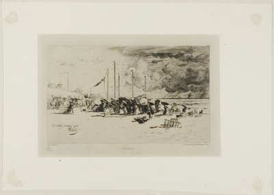En storm ved Trouville av Felix Hilaire Buhot