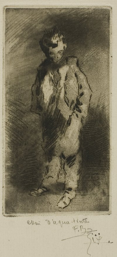 En Young Street Urchin av Felix Hilaire Buhot