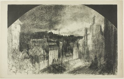 Bastilledagen i Montmartre av Felix Hilaire Buhot