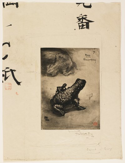 Bronse Frog Inkwell, 1883 (etsing og aquatint) av Felix Hilaire Buhot