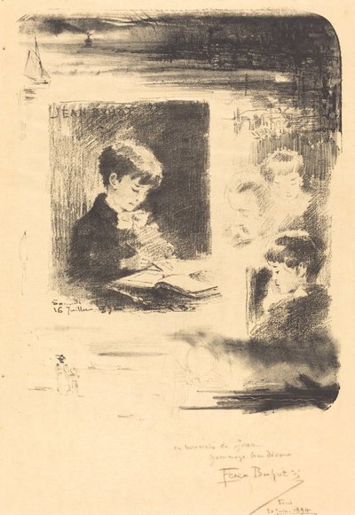 Barnetegning av Felix Hilaire Buhot