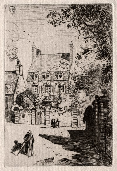 I provinsen: Huset i Orléans, ca. 1875. av Felix Hilaire Buhot
