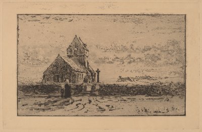 Jobourg-kirken, 1887. av Felix Hilaire Buhot
