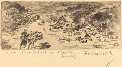 Inngangen til Landemer Hague, ca. 1873. av Felix Hilaire Buhot