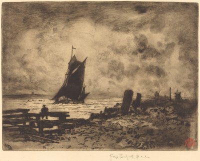 The Little Navy - Souvenir fra Medway av Felix Hilaire Buhot