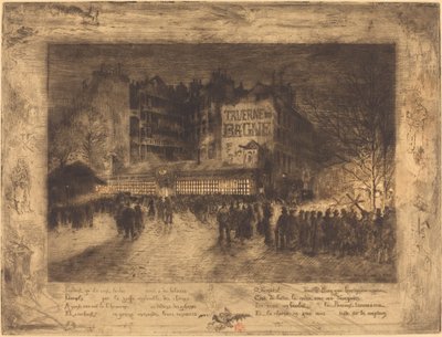 Place des Martyrs and the Jailhouse..., 1885. av Felix Hilaire Buhot