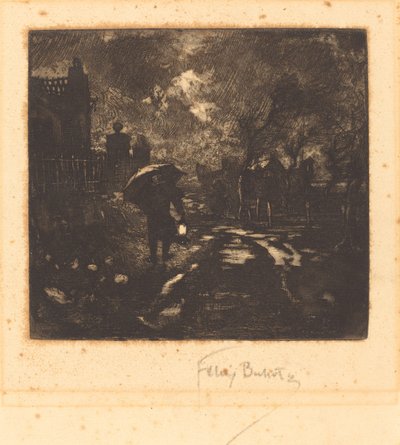 The Night Patrol Night Watch, 1878. av Felix Hilaire Buhot
