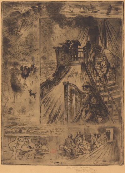 Passasjen Passasjen, 1879-1885. av Felix Hilaire Buhot