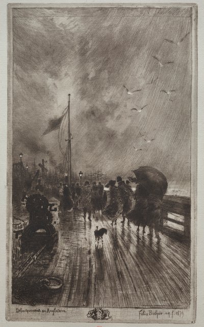 Lander i England, 1879. av Felix Hilaire Buhot