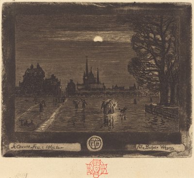 Portforbudet (foran) av Felix Hilaire Buhot