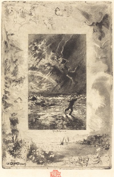 The Shrieker av Felix Hilaire Buhot