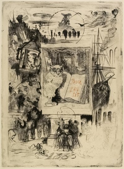 Uglen, 1883 av Felix Hilaire Buhot