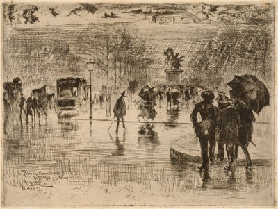 Artistenes retur av Felix Hilaire Buhot