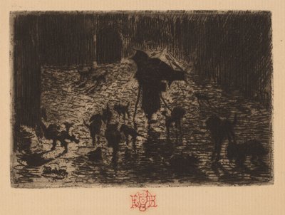 Les Noctambules The Night Prowlers, 18761877. av Felix Hilaire Buhot