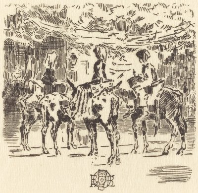 Luchons små esler, 1873. av Felix Hilaire Buhot