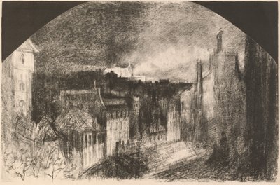 Montmartre 14. juli (Bastilledagen i Montmartre) av Felix Hilaire Buhot