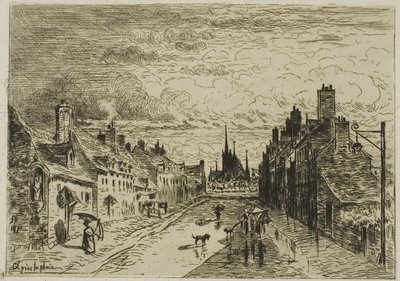 Min lille by av Felix Hilaire Buhot
