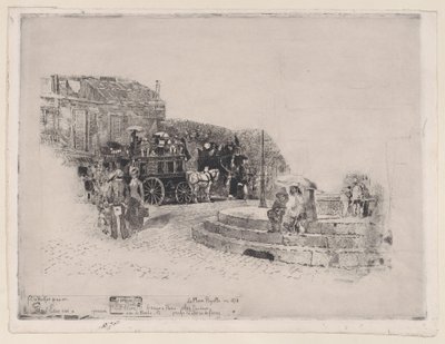 Place Pigalle i 1878, 1878-98. av Felix Hilaire Buhot