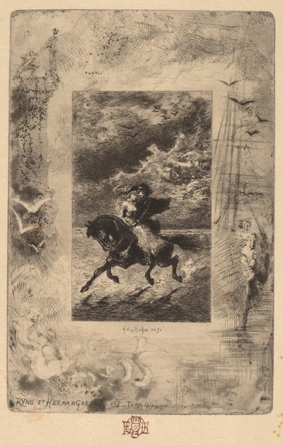 Ryno et Hermangarde (Ryno og Hermangarde) av Felix Hilaire Buhot