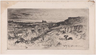 Saint-Michel ved L'Estre, 1881. av Felix Hilaire Buhot