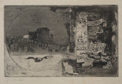 Uglenes slott, 1887. av Felix Hilaire Buhot