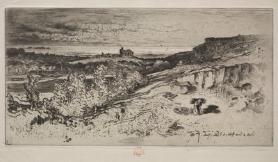 Kapellet Saint-Michel i LEstre, 1881. av Felix Hilaire Buhot