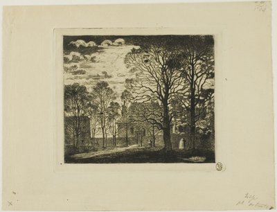 The Convent, Avenue of the Observatory av Felix Hilaire Buhot