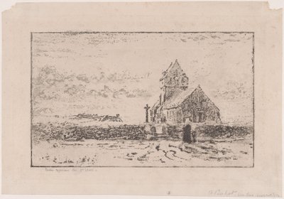 Jobourg-kirken, 1887. av Felix Hilaire Buhot