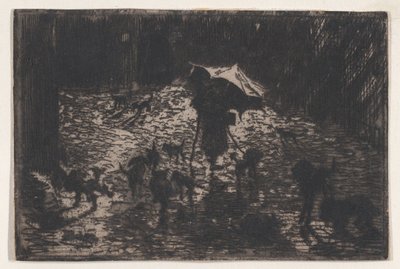 The Night Prowlers Les Noctambules, 1865-98. av Felix Hilaire Buhot