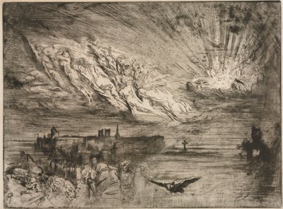 Åndene fra de dødes byer, 1885. av Felix Hilaire Buhot