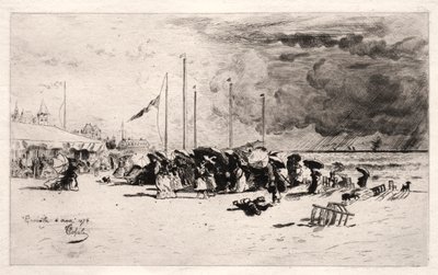 Squallen ved Trouville av Felix Hilaire Buhot