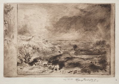 Stormen, etter konstabel, ca. 1875. av Felix Hilaire Buhot