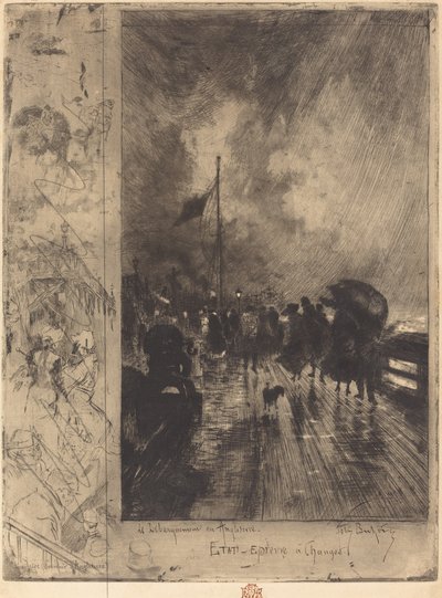 En landing i England Landing i England, 1879. av Felix Hilaire Buhot