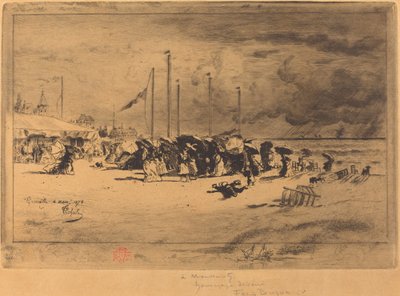 Squall ved Trouville av Felix Hilaire Buhot