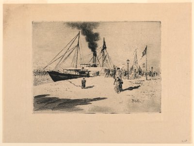 Kastet på Trouville av Felix Hilaire Buhot