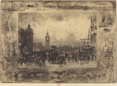 Westminster Bridge, 1884. av Felix Hilaire Buhot